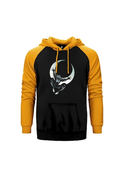 Moon Knight Marc Spector Sarı Renk Reglan Kol Kapşonlu Sweatshirt Sarı