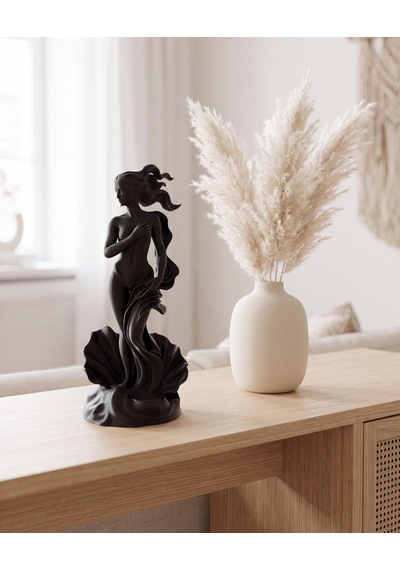 Venüs Heykeli Afrodit Mitolojik Biblo Modern Tasarım Mat Siyah 15 Cm Masa & Kitaplık Süsü Sanatseverlere Ev Hediyesi 15cm