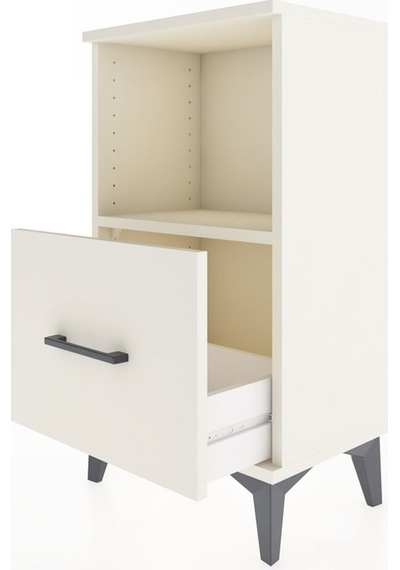 Arges Komodin Tek Raflı Tek Çekmeceli 44x30x80 Aytaşı-aytaşı Aytaşı
