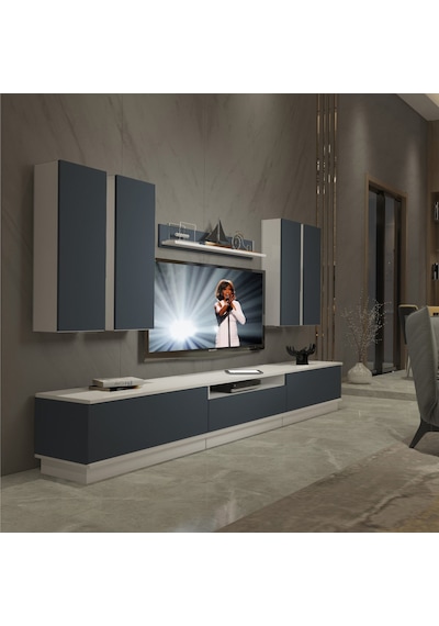 Decoraktiv Trendstyle 8ds Mdf Tv Ünitesi Tv Sehpası Beyaz - Antrasit