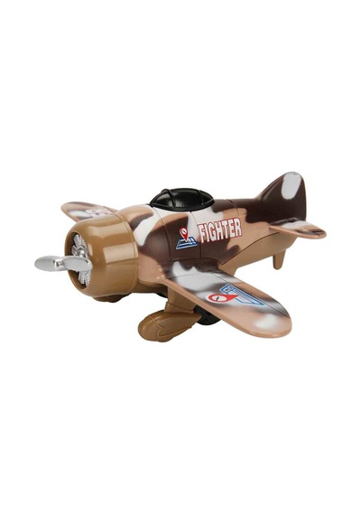 Craftivio Oyuncak Savaş Uçağı Die-cast Metal Çek Bırak 15 Cm Kamuflaj Desenli