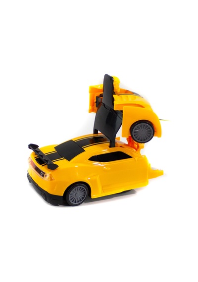 Robota Dönüşen Araba Transformers Sarı Işıklı Sesli 15 Cm