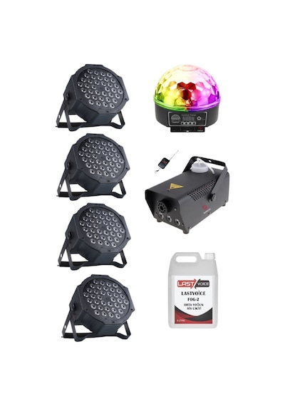 Quenlite Free Paket-2 Sahne Işık Sistemi Seti Top Küre Led Par Sis Makinası
