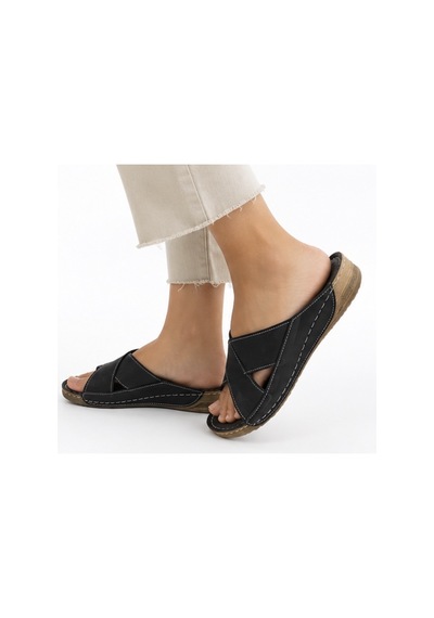 N Napa Shoe Np.312.siyah Deri Terlik