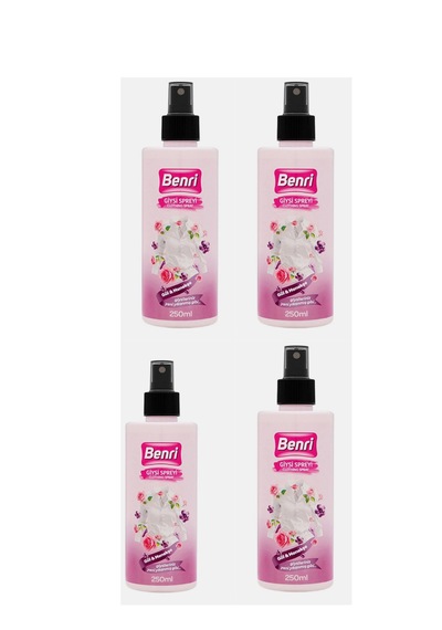 Benri Gül&menekşe Giysi Spreyi 250 Ml X4 4'lü Set