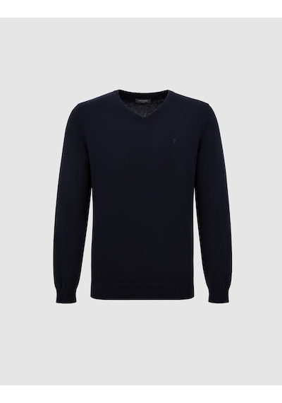 Pierre Cardin Lacivert Slim Fit Basic Kazak 50315510-vr033