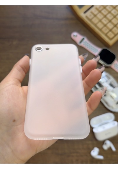 Apple iPhone 7 Uyumlu Süper İnce Mat Ultra Thin Silikon Kılıf Şeffaf