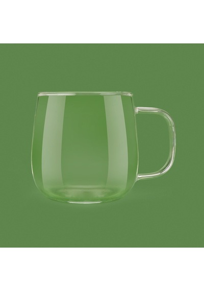 Delii Glassware Borosilikat Cam Kupa - Şeffaf - 490 Ml Renkli