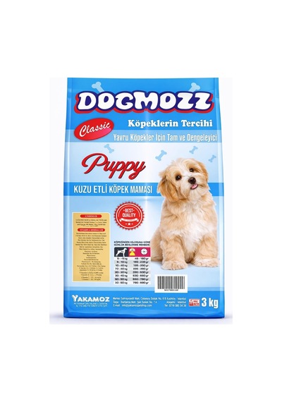 DogMozz Kuzulu Yavru Köpek Maması 3 KG