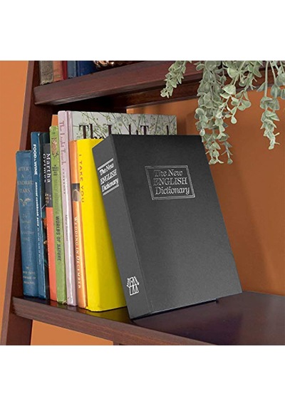 Kitap Şeklinde Siyah Büyük Boy Gizli Güvenlik Kitap Görünümlü Haz