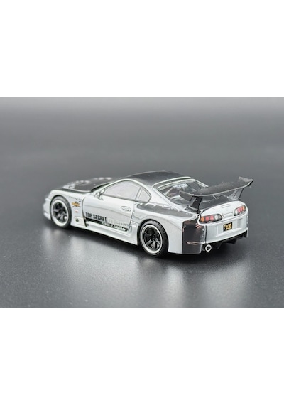 Pop Race Top Secret Gt300 Supra Silver Chrome 325 1/64