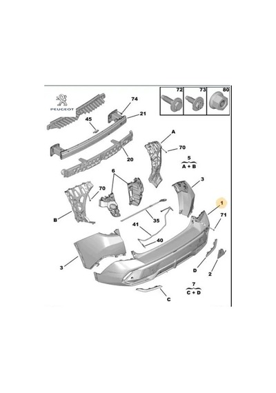 Tampon Eteği Peugeot 16886592xt