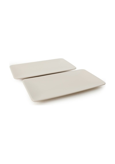 Keramika Mat Krem Siera Kayık Tabak 33 Cm 2 Adet 950