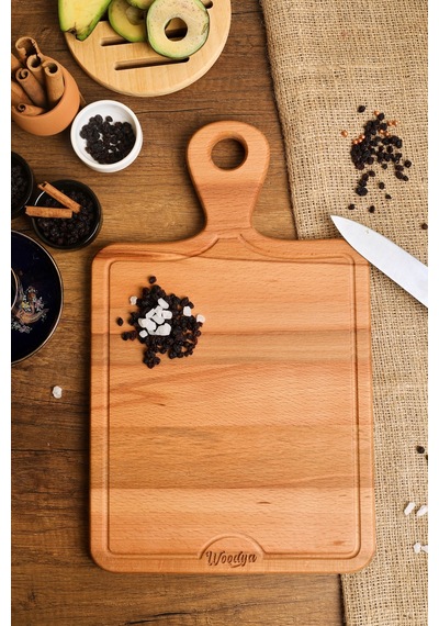 Ahşap Kesme Tahtası - Ahşap Sunum Tahtası - Ahşap Servis Tahtası - Anneler Günü Hediyesi 38x23 Cm Ahşap