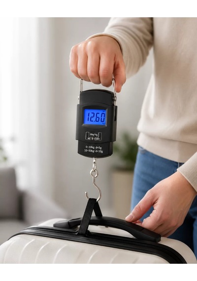 Dijital El Kantarı 50 Kg Hassas Lcd Ekranlı Bagaj Tartısı