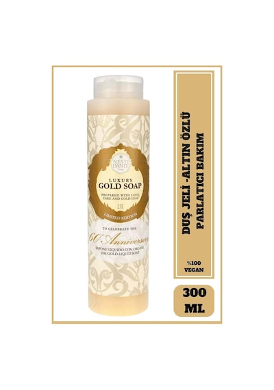 Nesti Dante Luxury Gold Parlatıcı Vegan Bakım Sıvı Sabun 300 ML