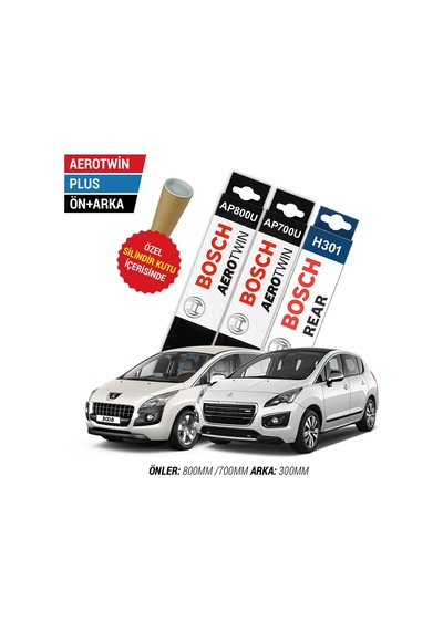 Bosch Aerotwin Plus Peugeot 3008 Ön Arka Silecek (2009-2016)