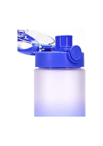 Su Matarası Tritan Geniş Ağız Su Şişesi Gradyan Spor Matarası Suluğu Bpasız 500 Ml Mavi 0109