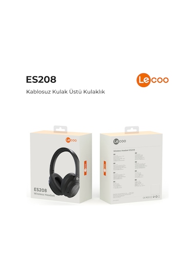 Lecoo ES208 Bluetooth 5.3 Kablosuz Mikrofonlu Kulak Üstü Kulaklık