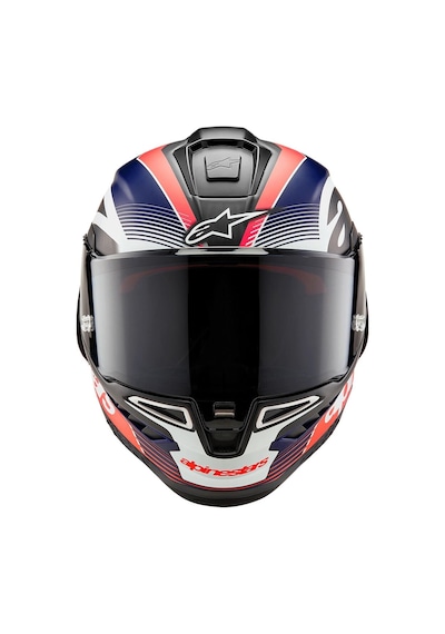 Alpinestars Supertech R10 Carbon Team Spor Motosiklet Kaskı Mat Siyah Kırmızı Beyaz