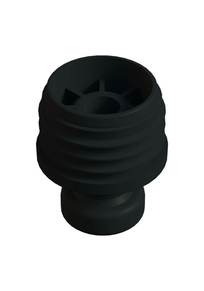 Cateksss 51 Mm Kademeli Plastik Rotil Ayak M10 - Boru Profil Ayağı Tezgah Ayarlı Ayak Siyah - 2 Li Paket