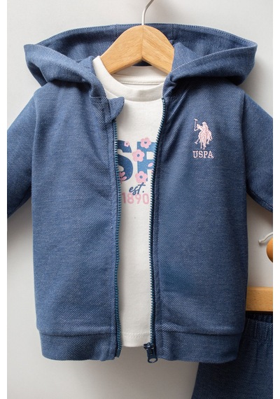 U.S. Polo Assn. Kız Bebek Mavi Takım Mavi