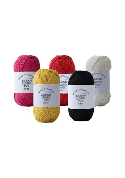 100% Pamuk Örgü İpi, 25 Gram, 10 Renk Seçeneği