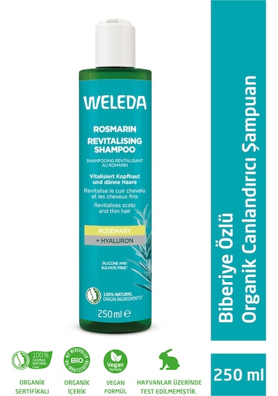 Weleda Biberiye Özlü Organik Canlandırıcı Saç Bakım Şampuanı 250ml