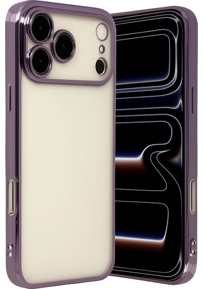 Apple, Uyumlu iPhone 17 Pro Razer Lensli Silikon - Mor