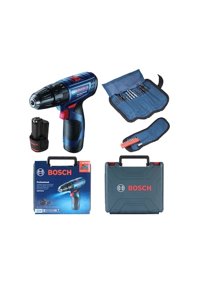 Bosch Professional GSB 120-Li 2x2Ah Çift Akülü Darbeli Delme Vidalama + 23 Parça Set - 06019G8102