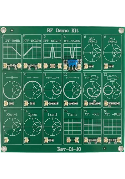 Rf Demo Kit Smith Chart Pcb Rf Devre Filtre Test Eğitim Analiz Kartı Swr Empedans Uyumu Attenuator