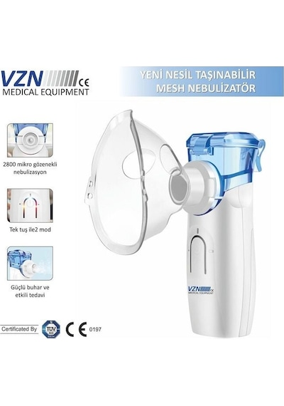 Medikaltec Vzn Yeni Nesil Şarj Edilebilir Tasinilabilir Mesh Nebulizator Cihazı