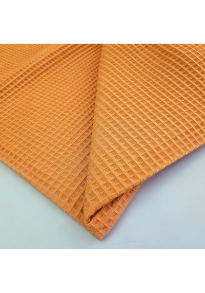 Waffle Pike Bornozluk Kumaş 100% Pamuk W-46 Turuncu