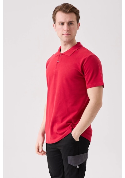 Galanthus Polo Yaka T-shirt - Pamuklu, Nefes Alabilir, Klasik Tasarım Bordo