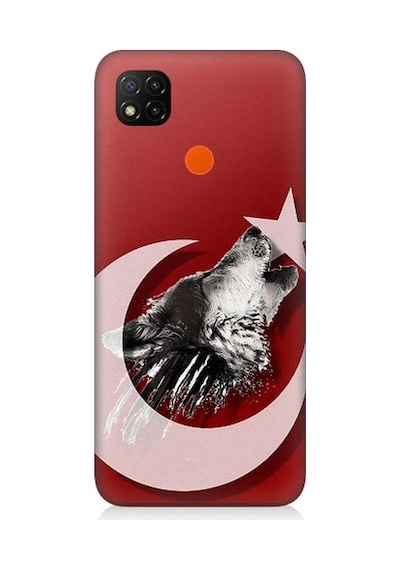 Xiaomi Redmi 9c Uyumlu Kurt Ve Bayrak Desenli Silikon Kılıf