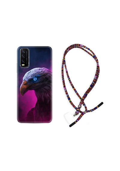 Vivo Y20S Kılıf Rasta Boyun Askılı Kartal 1622