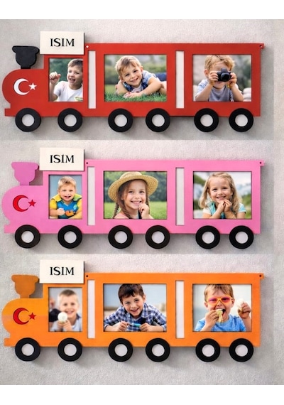 Tren Temalıresim Çerçevesi Kişiye Özel İsteğe Bağlı Renk No9899