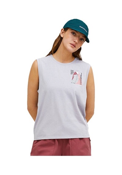 Peak Performance W Explore Graphıc Sl Kadın Günlük Tişört G79743130t Gri