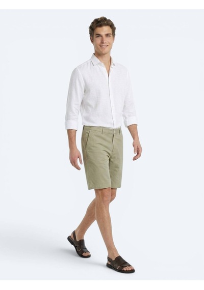 Kip Yeşil Düz Kumaş Jogging Fit Casual Bermuda