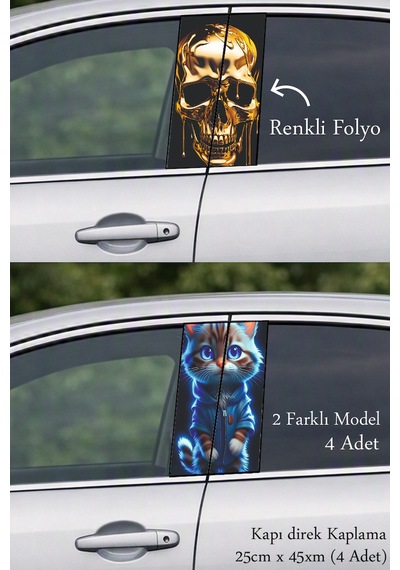 Yeni Bir Dokunuş Kapı Direk Folyo Sticker Etiket