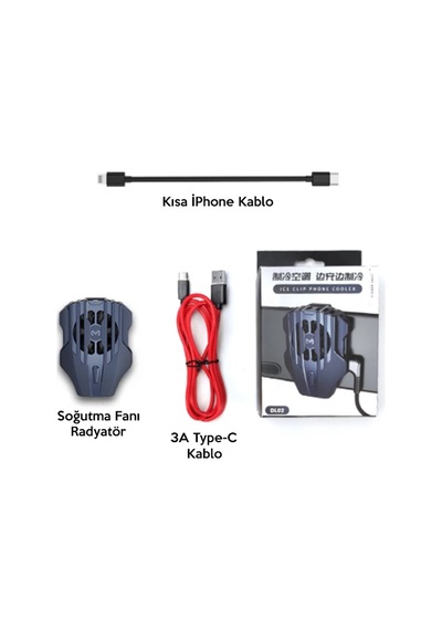 Memo Dl02 Telefonu Soğutma Fanı Radyatör (Apple Uyumlu iPhone Kablo Ile)