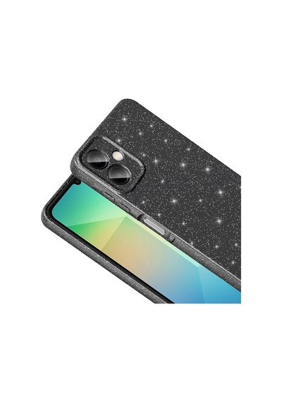 Galaxy A06 Kılıf Kamera Korumalı Simli Silikon Üstün Koruma Grlpro Lila