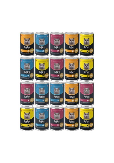 Reflex Plus Karışık Yetişkin Kedi Konservesi 400 Gr X 20 Adet