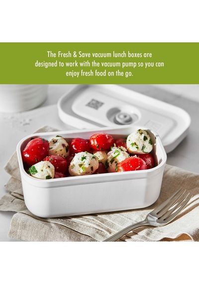 Fresh & Save Vakumlu Yemek Taşıma Kabı, S, Plastik, Beyaz-gri Çok Renkli