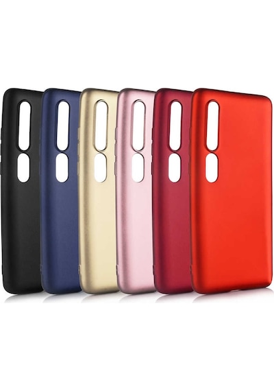 Noktaks - Xiaomi Uyumlu Xiaomi Mi 10 - Kılıf Mat Renkli Esnek Premier Silikon Kapak - Gold