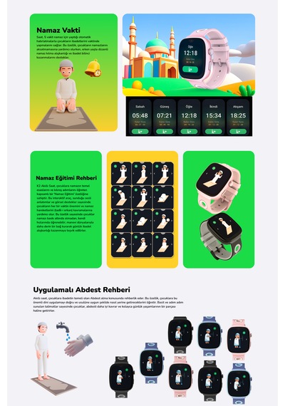 Iqibla Qwatch Aman K2 Akıllı Çocuk Saati (Distribütör Garantili)