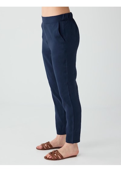 Jimmy Key Jimmy Key Lacivert Dar Paça Normal Bel Dokuma Pantolon 6sw187274494
