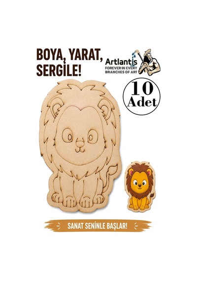 Ahşap Boyama Hayvanlar 10 Adet 10x15 Set2 Hayvan Boyama Figürü Etkinlik Çocuk Gelişim Motor Beceri Anasınıfı Kreş