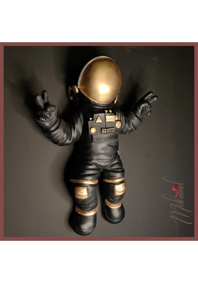 Türk Astronot Figür Duvar Dekoratif Astronot Biblo Heykeli 2