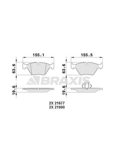 Braxis Aa0084 Fren Balatası Ön Bmw E39 95-02 34116761280